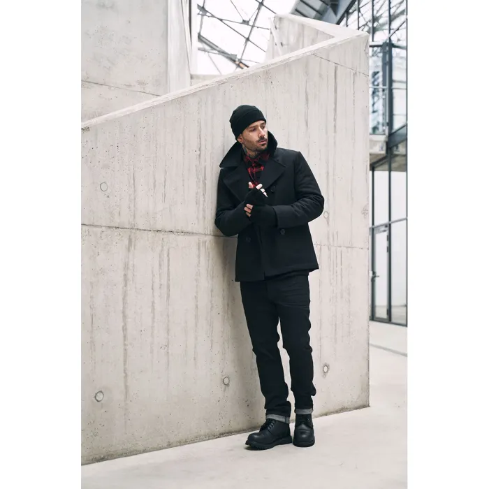 Navy Pea Coat Mantel - Schwarz - Gr. 4XL, Bild 3 von 3