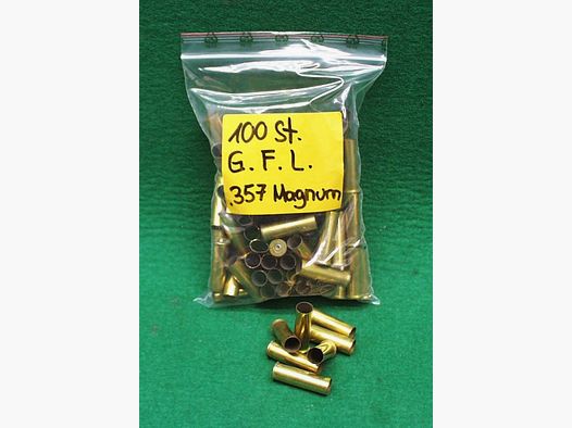 Fiocchi bossoli .357Mag., sparati una volta
