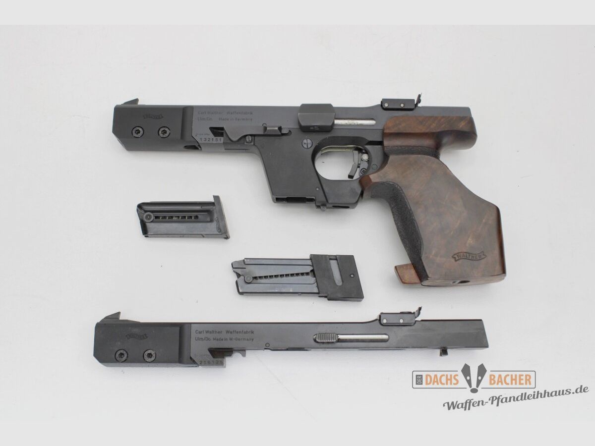 Walther GSP pistool kal. .32 S&W long WC met verwisselsysteem .22 lfb grip 85-95mm