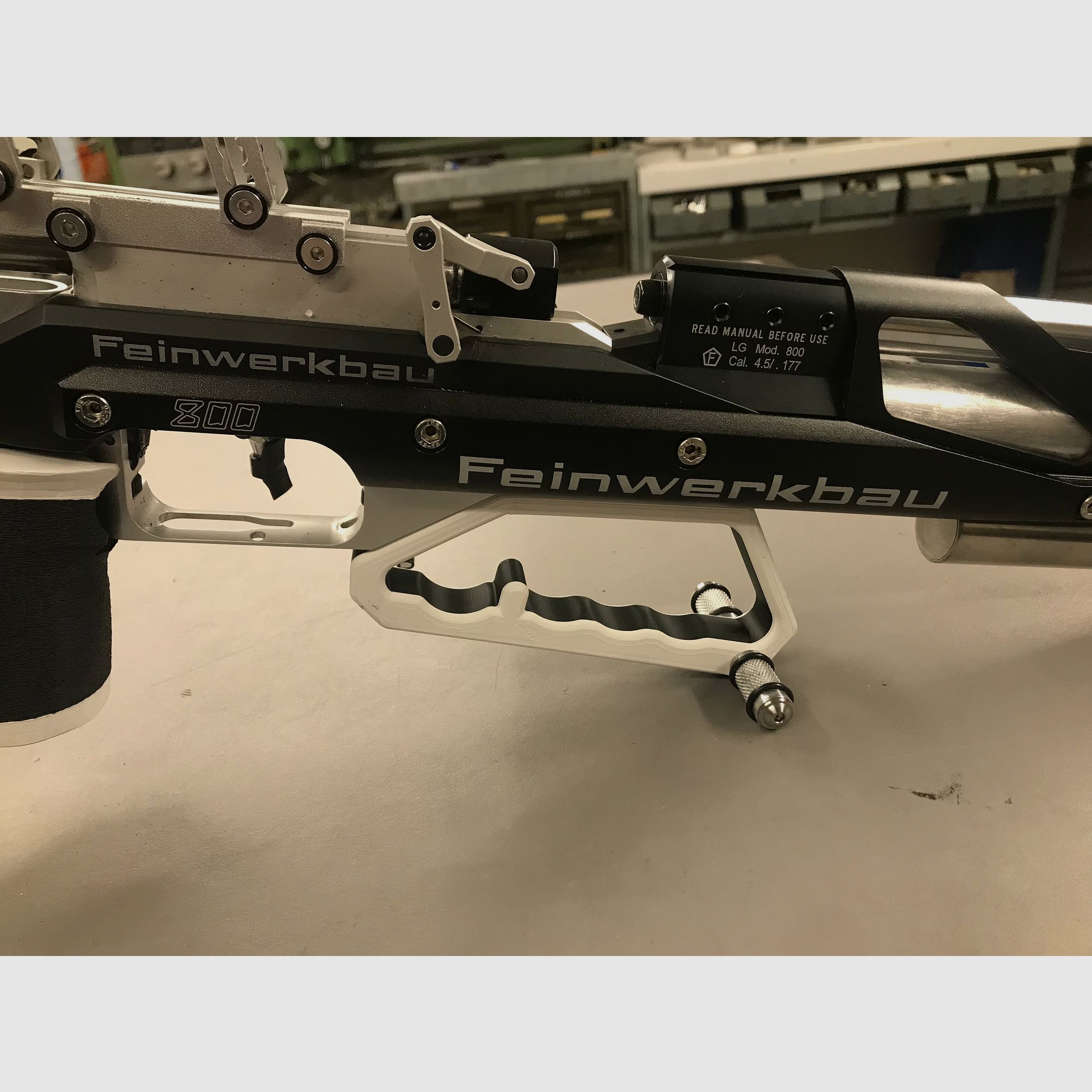 Finger rest for KK and LG rifles ergonomically designed