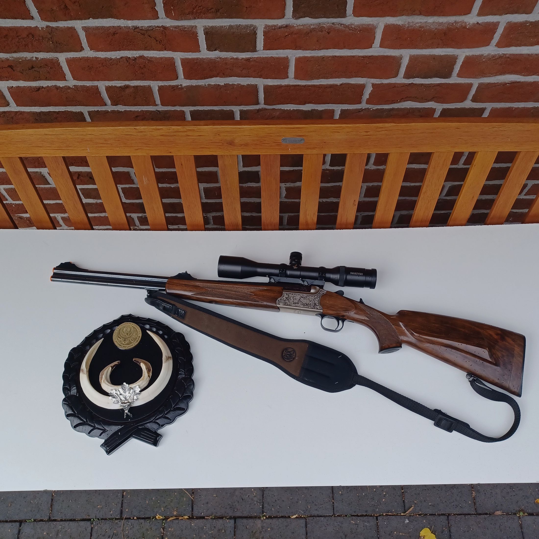 Heym B 26 double rifle cal. 8/57 IRS with Swarowski Habicht 1.5 - 6 / 42.