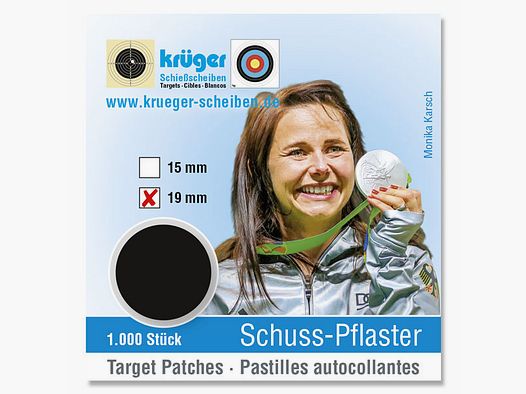 SCHUSSPFLASTER IM SPENDER - 19 MM - 1000 STÜCK