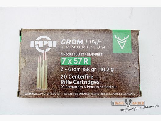 PPU Privi Partizan 7x57R 10,2g/158gr Z-GROM Bleifrei 20 Schuß