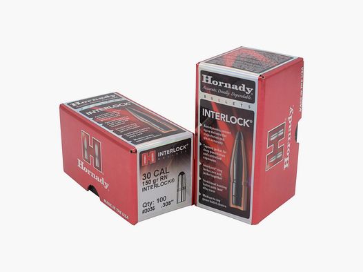 Hornady BULLETS .30/.308 150GR INTERLOCK RN – 100 Stk.