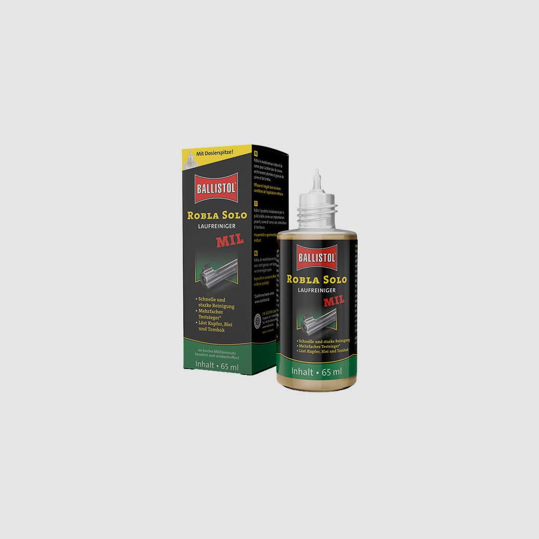 Ballistol Robla Solo Mil nettoyant de canon - bouteille de 65 ml