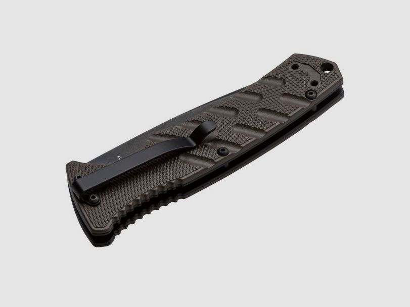 Böker Plus Strike Droppoint Coyote coltello automatico da tasca, immagine 3 di 6