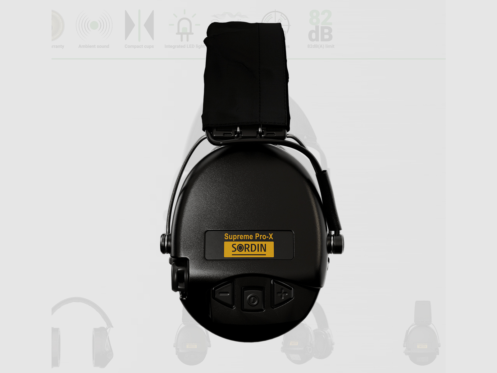 Sordin 75302-X-13-S Elektronischer Gehörschutz Supreme Schwarz Pro X LED Headband