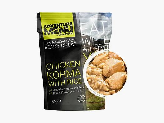 Adventure Menu Hühnchen Korma mit Reis