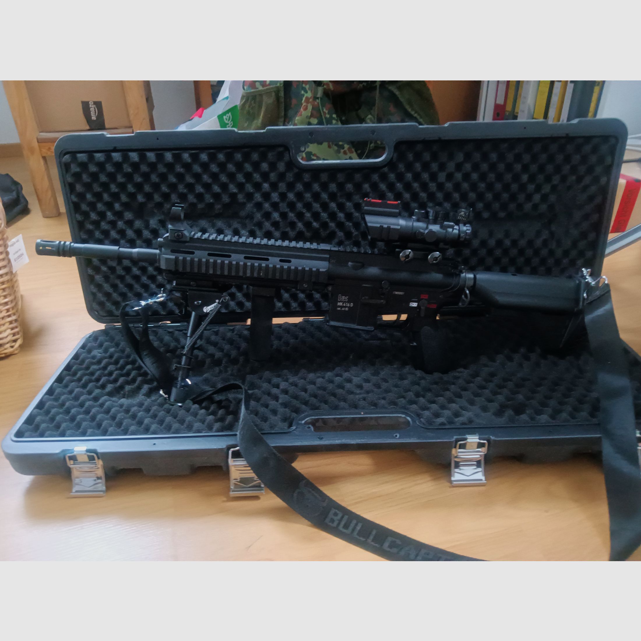 Verkaufe HK 416 T4E mit viel Zubehör und Ersatzteilen.