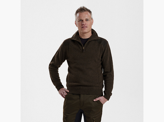 Sheffield maglia con zip - Dark Elm - Taglia: M