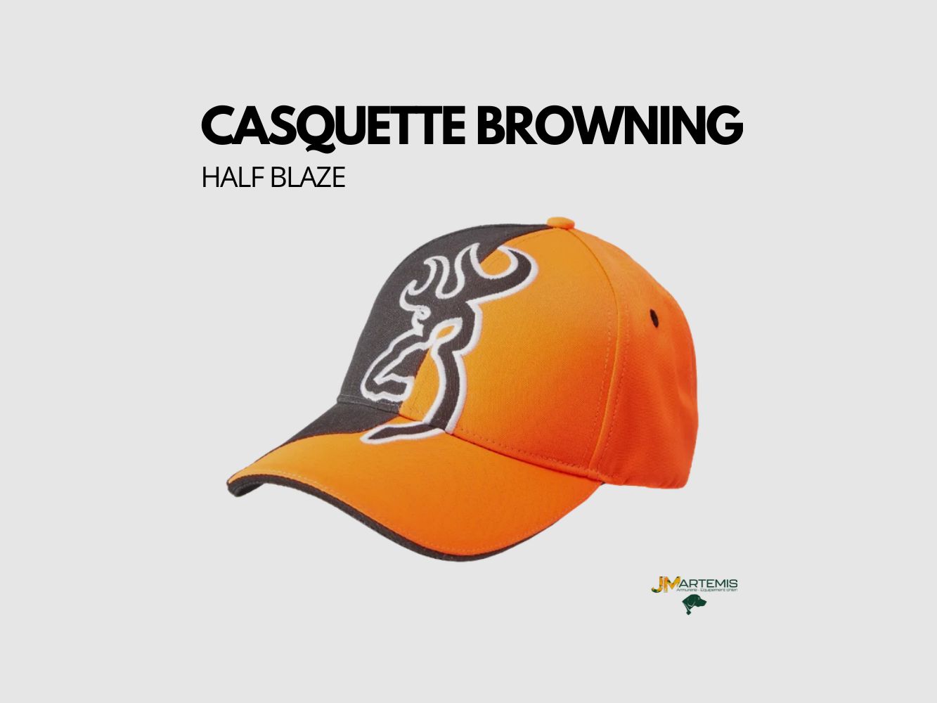 CASQUETTE BROWNING HALF ORANGE ET NOIRE