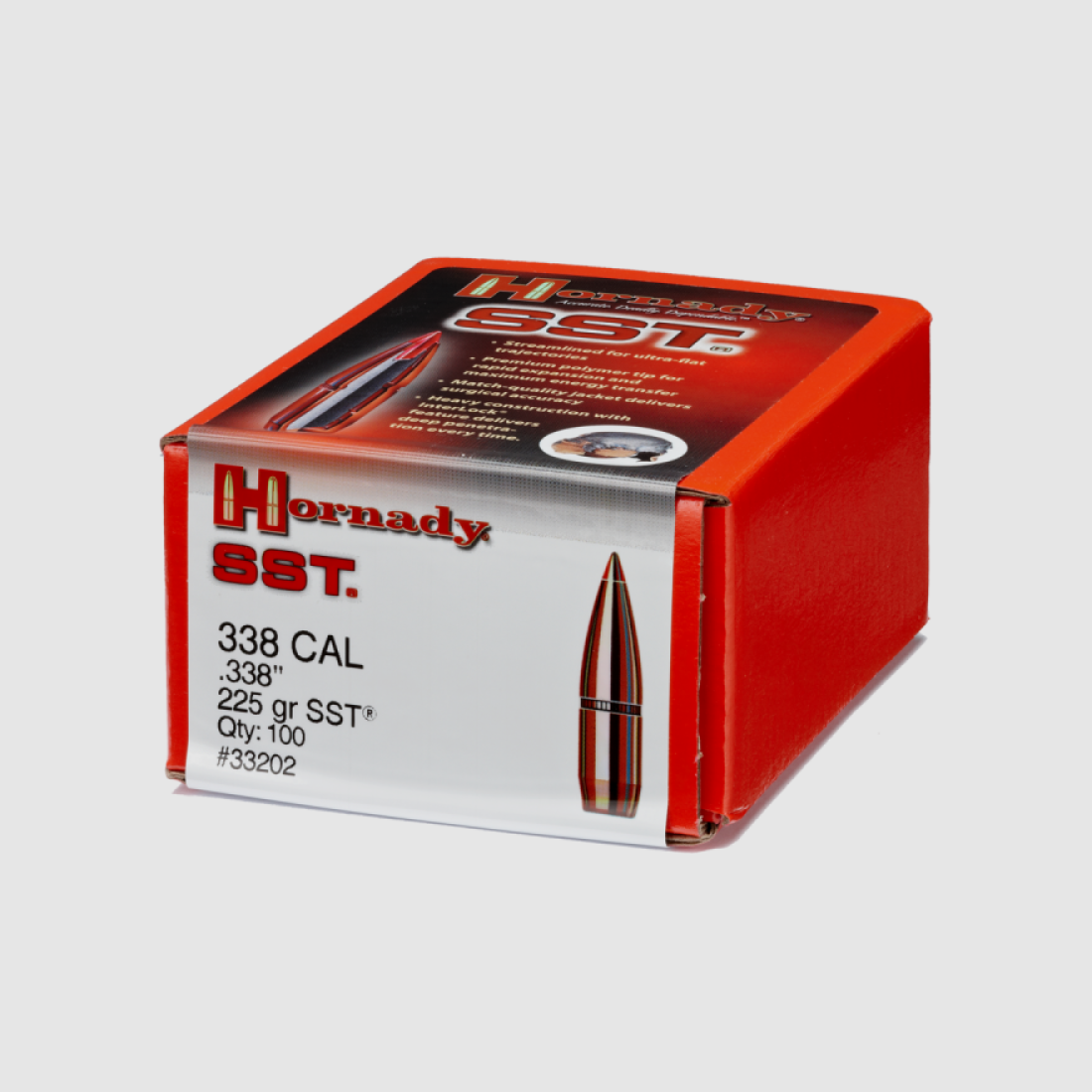 .338 Projectiles Hornady SST 225 gr VE100