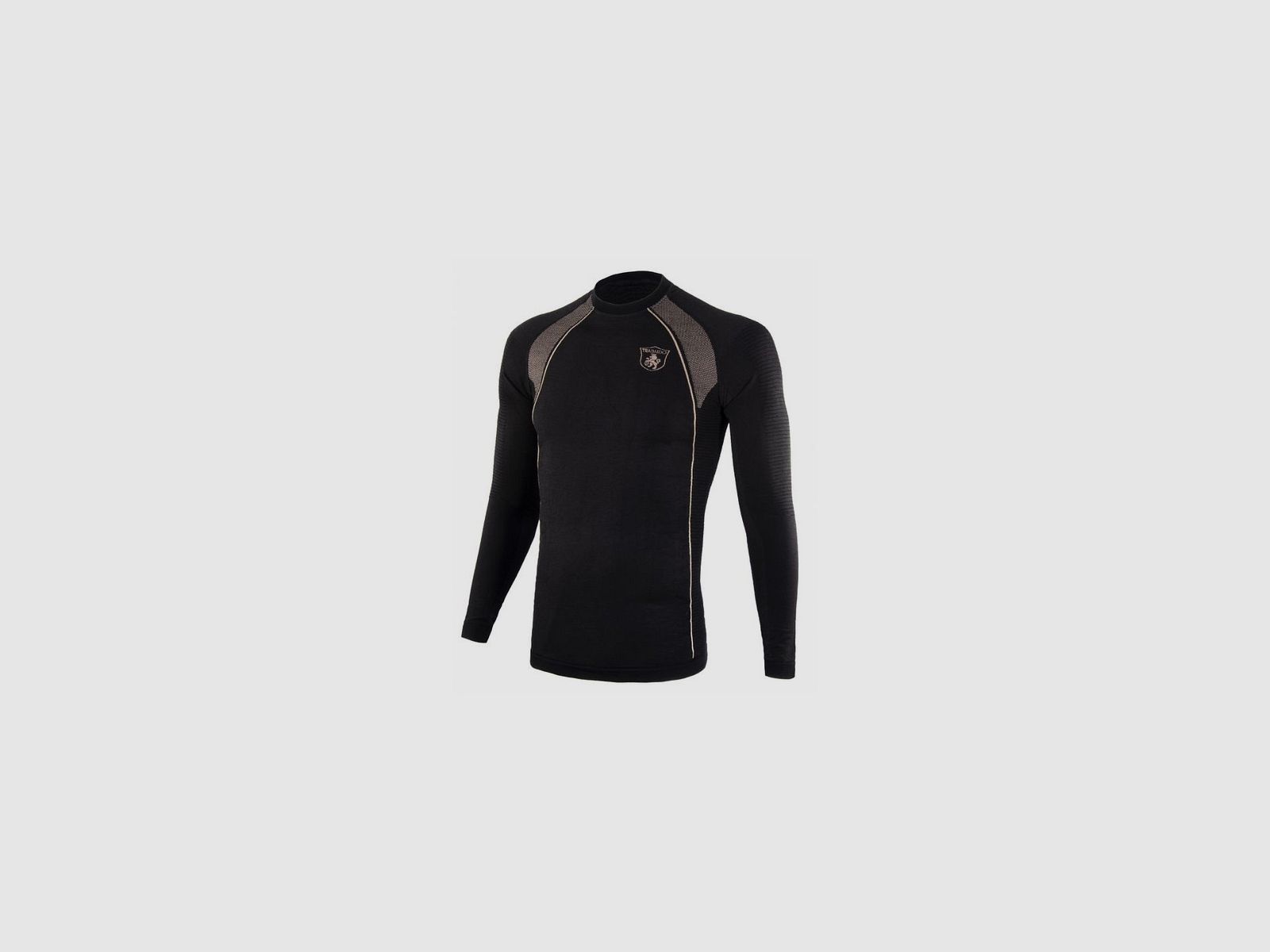 Trabaldo Technisch Langarm T-shirt Lightwool Zwart en Beige, afbeelding 1 van 2