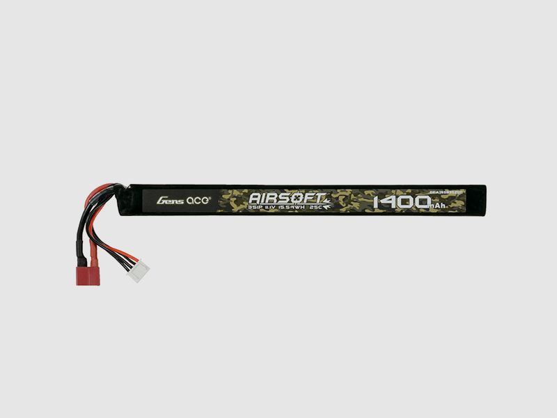 Gens Ace 25C 1400mAh 3S1P 11.1V Airsoft LiPo mit T-Stecker