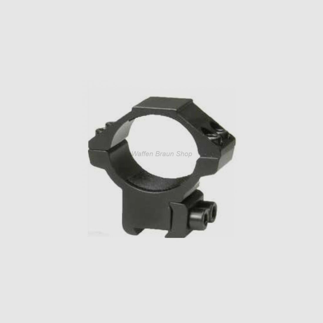 Bauer Ringmontage für 11mm Prismenschiene, Schwarz matt, 30mm, Flach