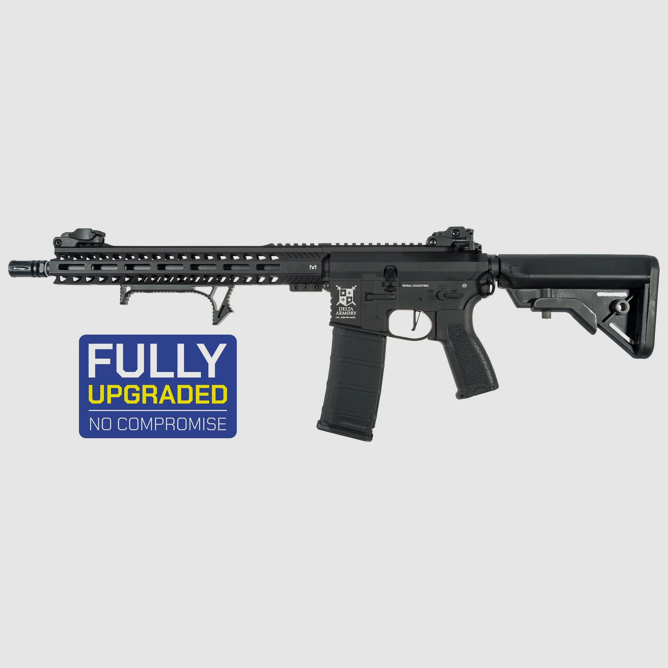 AR15 13inch M-LOK ALPHA Vollmetall ETU NC! - Serie Delta Armory Schwarz S-AEG Airsoft Gewehr Frei ab 18 Jahren