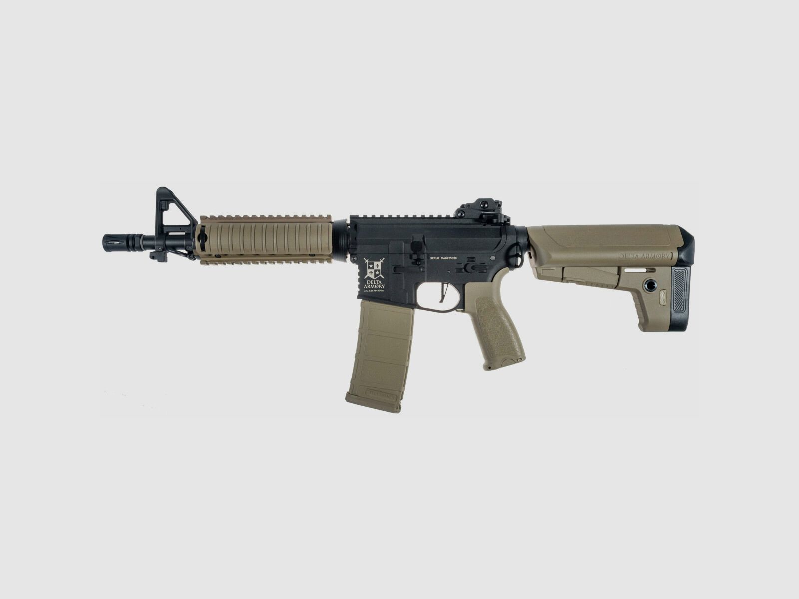 AR15 CQB-R BRAVO EAGLE ETU Delta Armory Tan/Schwarz S-AEG Airsoft Gewehr Frei ab 18 Jahren, Bild 4 von 6
