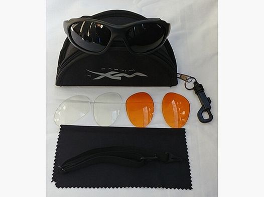 Wiley X XL-1 Advanced mit 3 Gläsern Set (matt schwarz,rauchgrau,klar und rostrot)