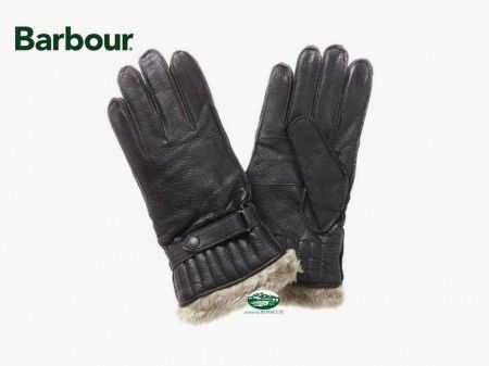 BARBOUR Guanti pelle uomo dark brown