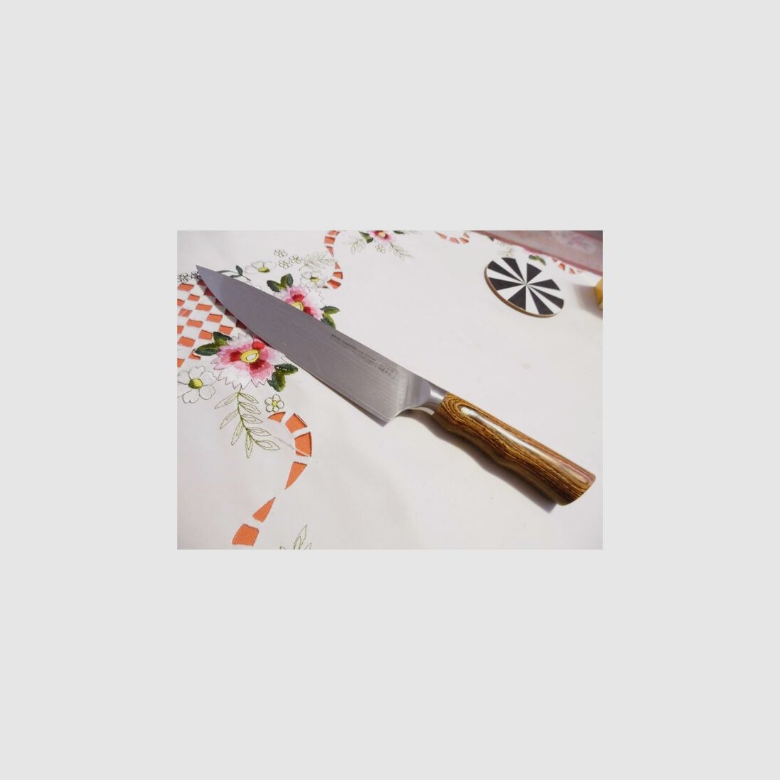ANGEBOT::: JAPAN-KOCH-DAMASTMESSER-20cm ,67 Lagen,Heft:Palisanderholz NEU!
