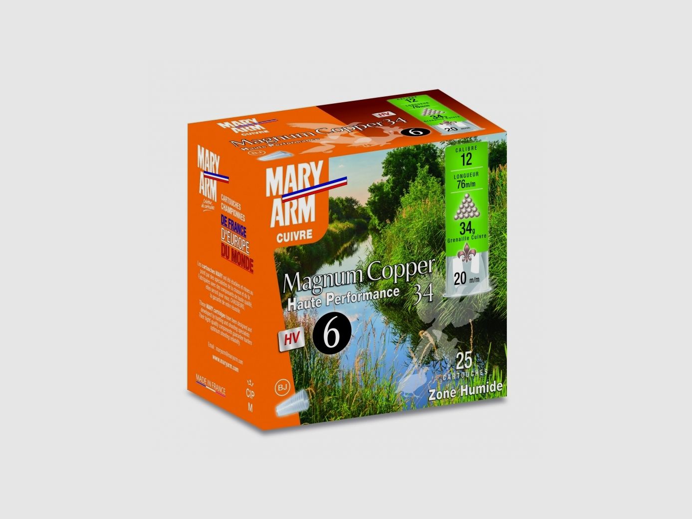 Mary Arm Magnum Copper 34 Patronen Jupe Stahl Kal. 12