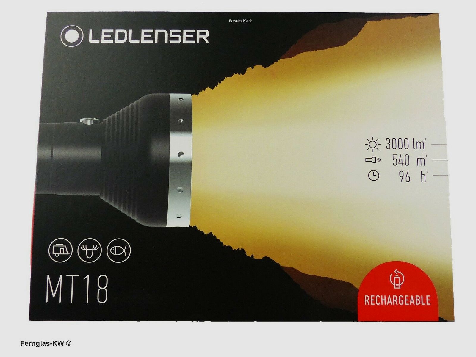 Ledlenser 500847 Caja de regalo Linterna LED recargable MT18 Potencia de luz 3000 lúmenes