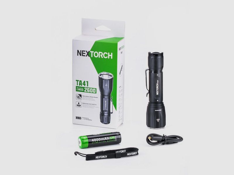 NEXTORCH TA41 – Lampe tactique 2 600 lumens avec système de charge USB