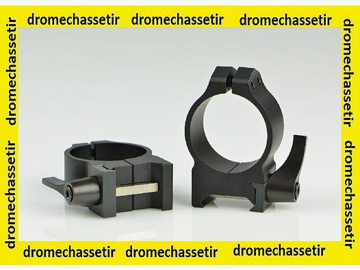 collier quick detach Warne, diametre 30mm, medium, Noir matte