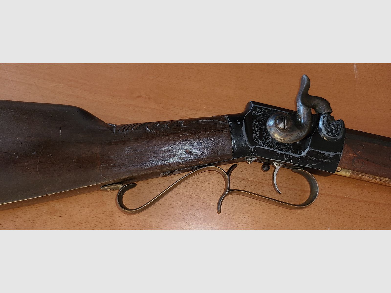 CARGADOR DELANTERO RIFLE / cal. 45 / PÓLVORA NEGRA / 6B / MADERA / B13102 / DEFECTUOSO