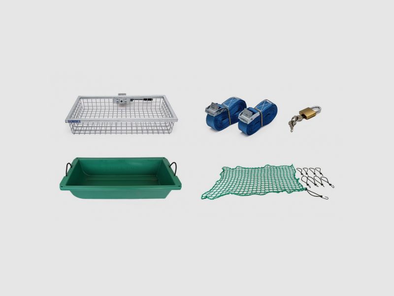 Heck-Pack young hunter package: rear carrier + game tub + cover net (1000x500x175mm)