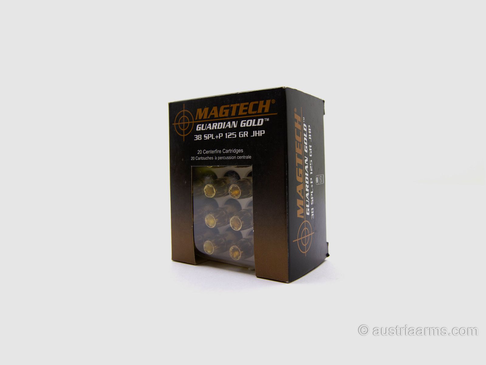 Magtech .38 SPL+P Guardian Gold JHP 125grs – Teilmantel, Hohlspitzgeschoss, Bild 1 von 2