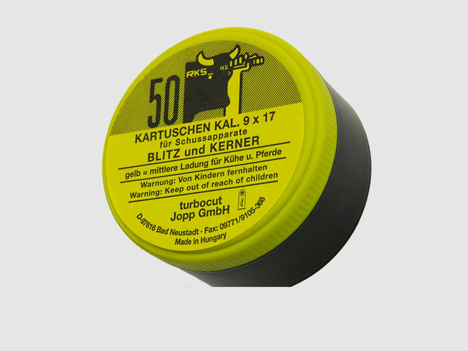 Kerner vee verdovingspatronen GEEL kaliber 9x17