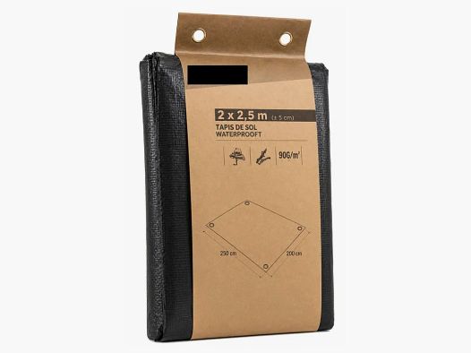Telo di Protezione Impermeabile 3x4m - Nero con Occhielli in Alluminio