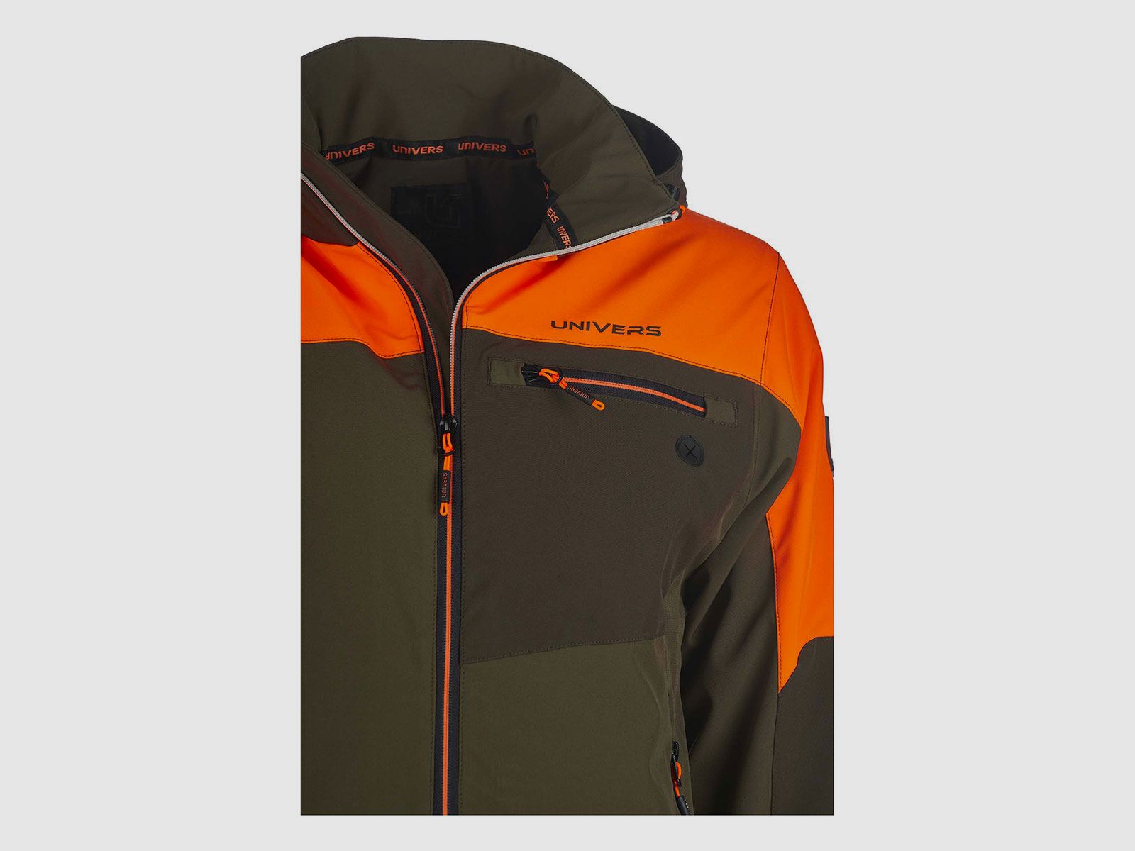 UNIVERS – CHAQUETA DE CAZA SOFTSHELL PREDAZZO U-TEX VERDE/NARANJA, imagen 4 de 5