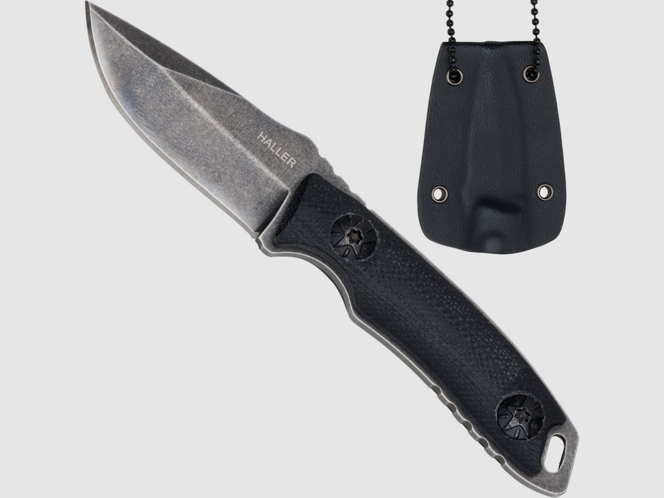 Cuchillo de cuello G10 stonewashed conforme a la §42a llevar legalmente