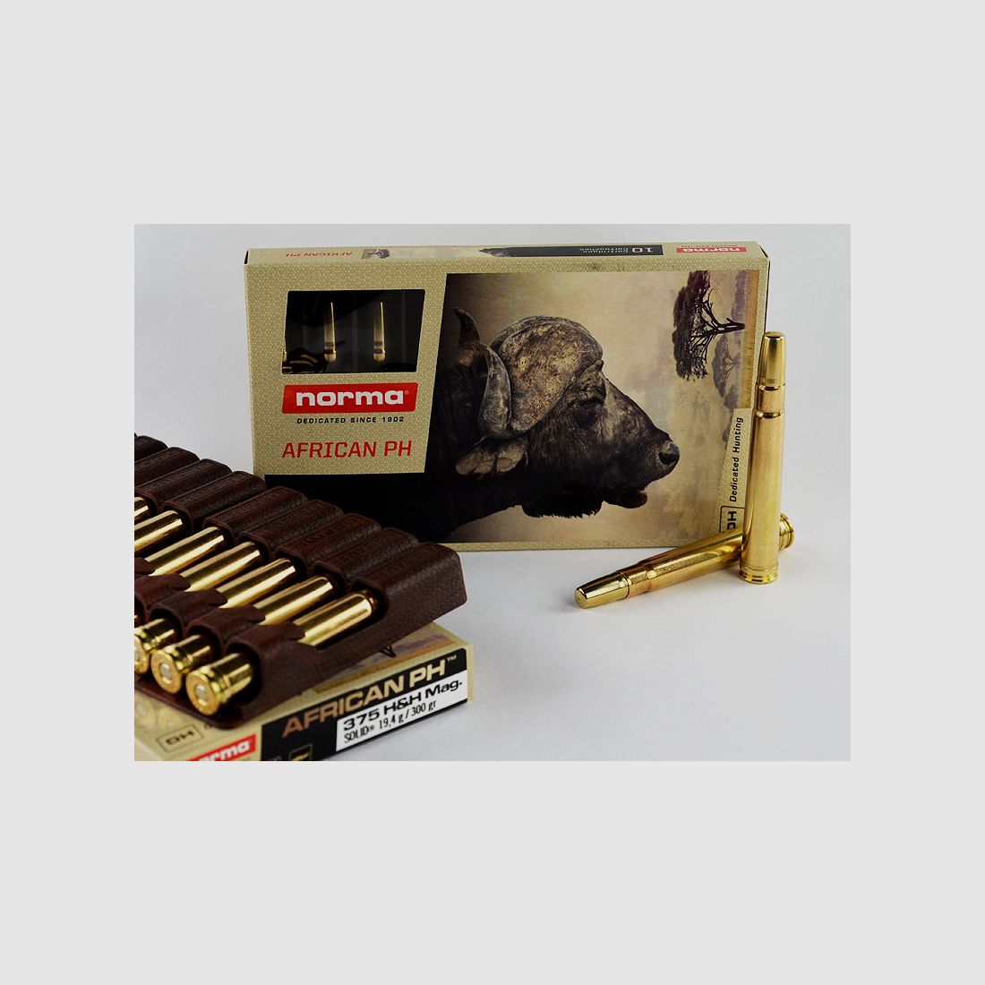 NORMA AFRICAN PH .375 H&H Magnum, SOLID 300 grs 1 Pack (10 shots at €10.90 each *)
