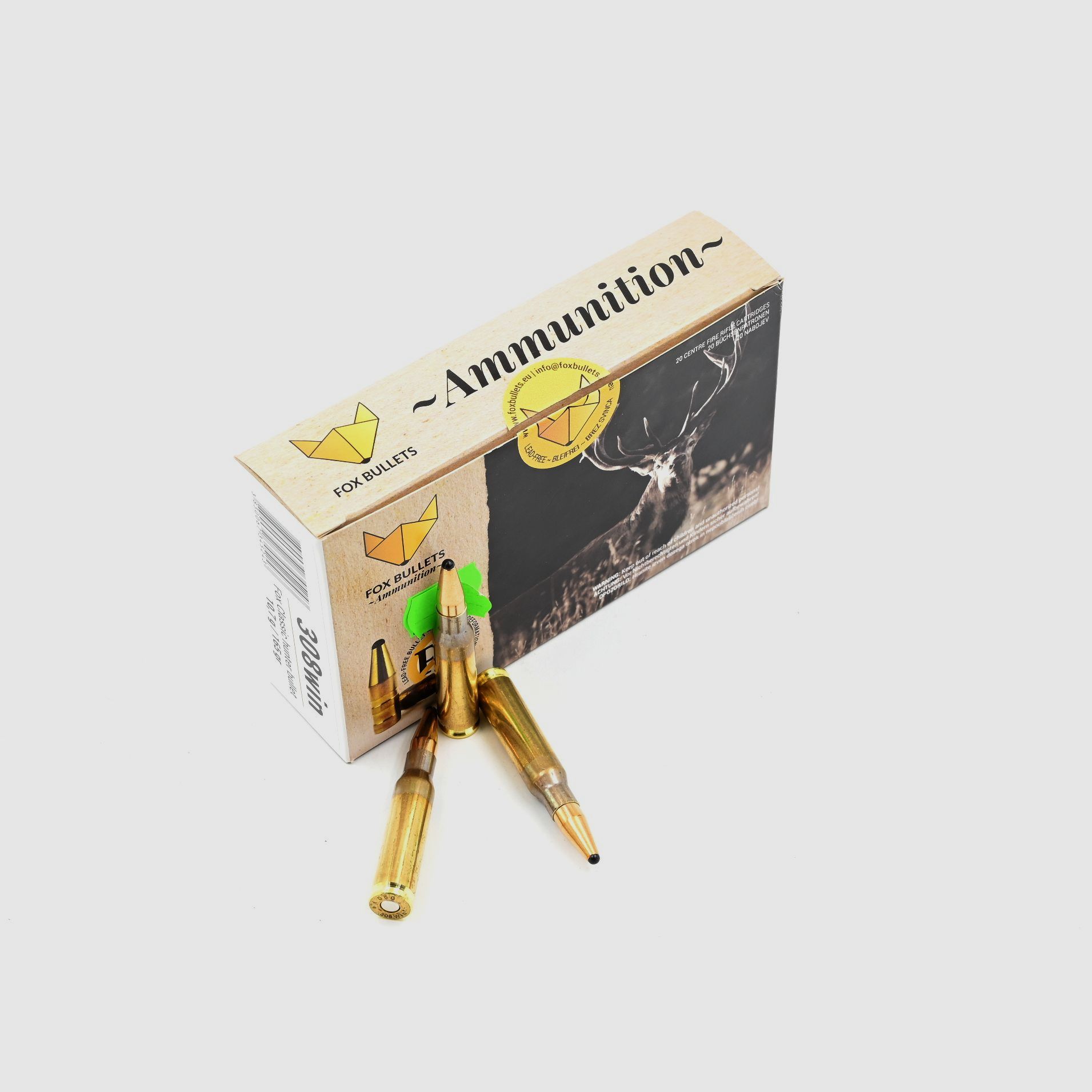 FOX Classic Hunter 308 Win, HP Sans Plomb 165gr 20 pcs