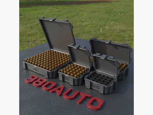 Filamelt Munitionsbox / .380 ACP / ‘Klappdeckel’ / Patronenbox, Ammo Box