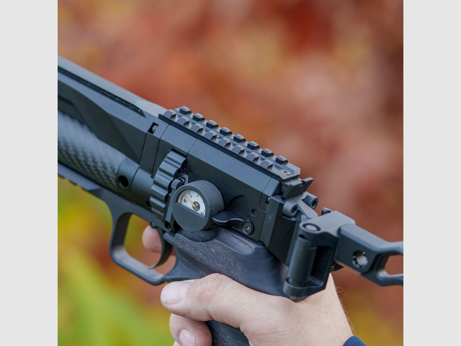Picatinny rail - LONG version | CNC ALU | black anodized | Huben GK1 DE model