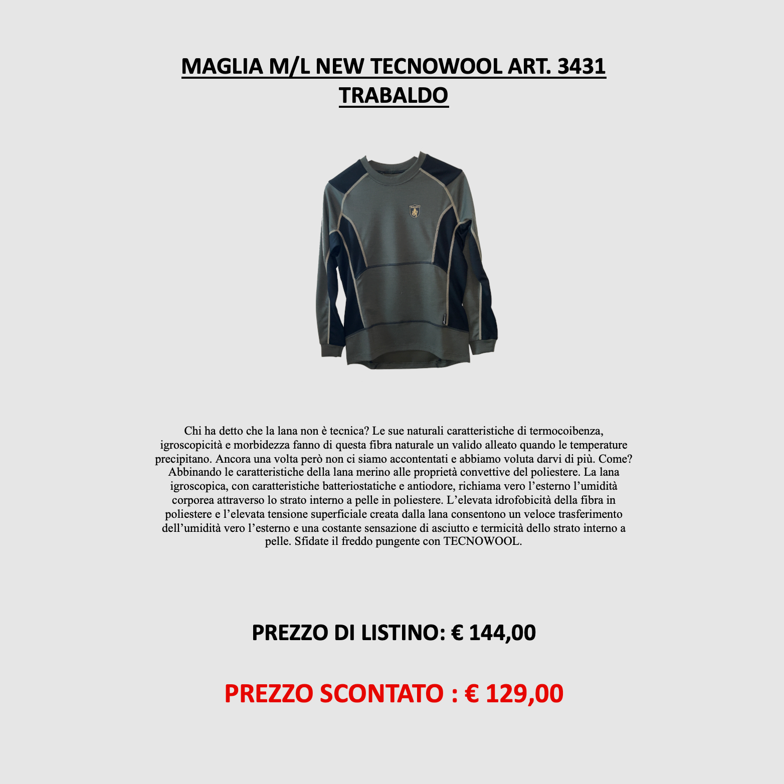TRABALDO – NEUE TECNOWOOL M/L ART.3431, Bild 3 von 3