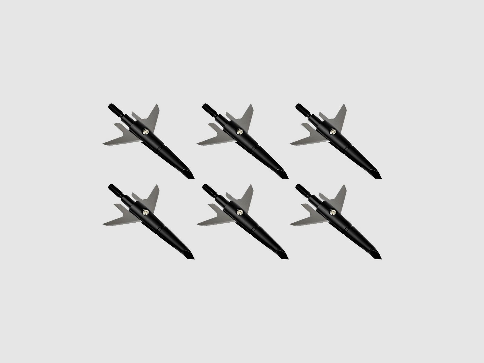 Jagdpitze 2 Klingen aus Aluminium 55 mm Set 6 Stk, Bild 1 von 4