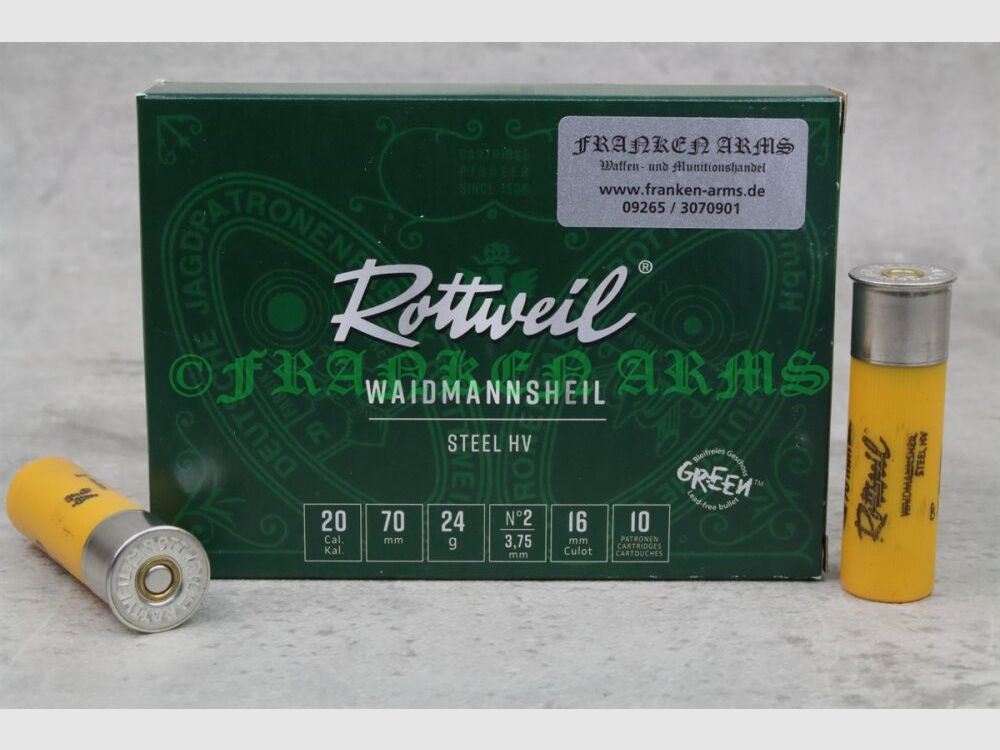 Rottweil Waidmannsheil Steel HV 20/70 3,75mm 10Stück Staffelpreise