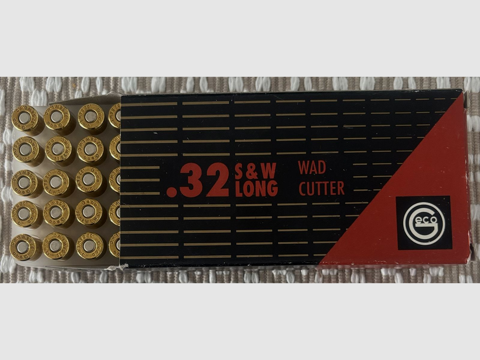 Geco, Dynamit Nobel .32 S&W long WC Lood Wadcutter 6,48/100grs.