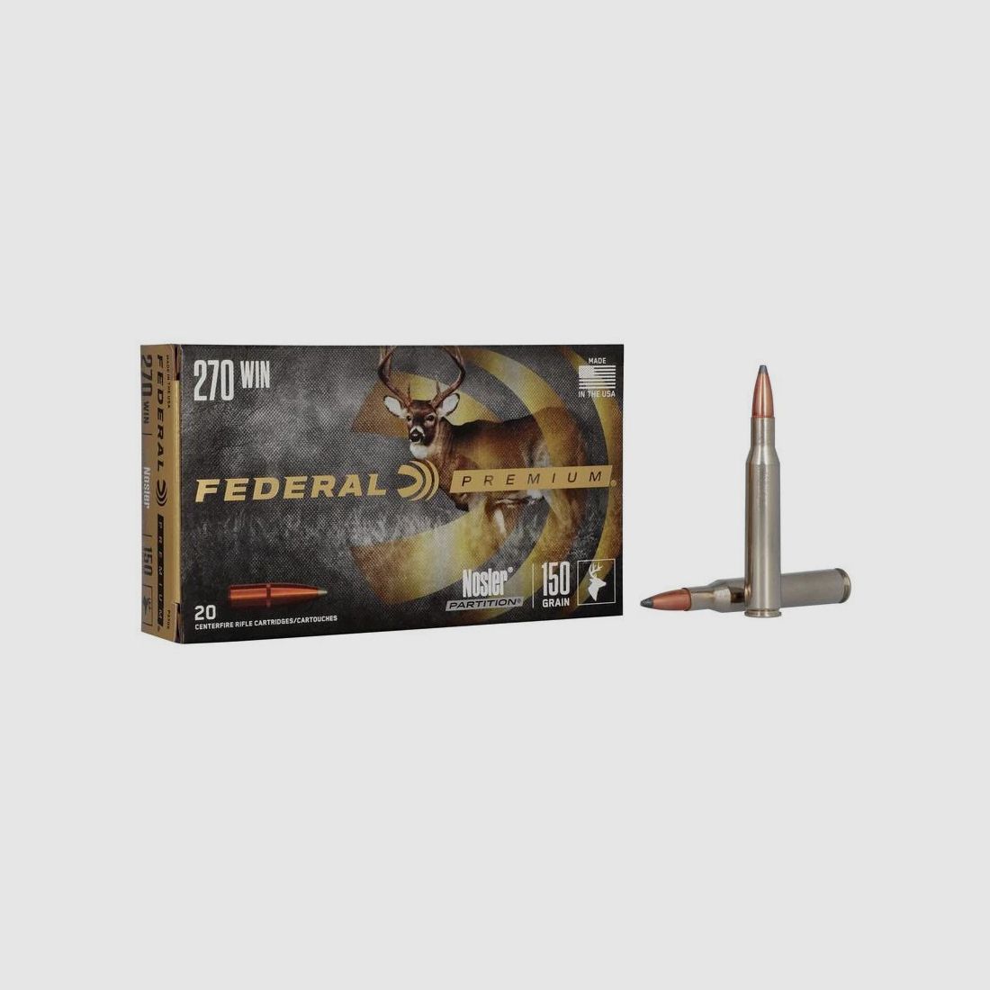 Büchsenmunition FEDERAL Nosler Partition – 270 Win. – 150 grains