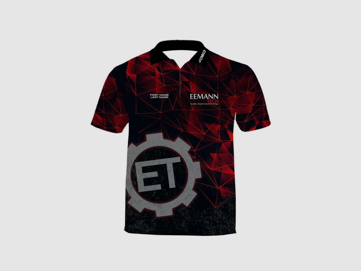 Eemann Tech Casual T-Shirt - ROT, Größe: L, Benutzerdefinierter Name: Kein Name, Kleidungstyp: Damen, Bild 1 von 3
