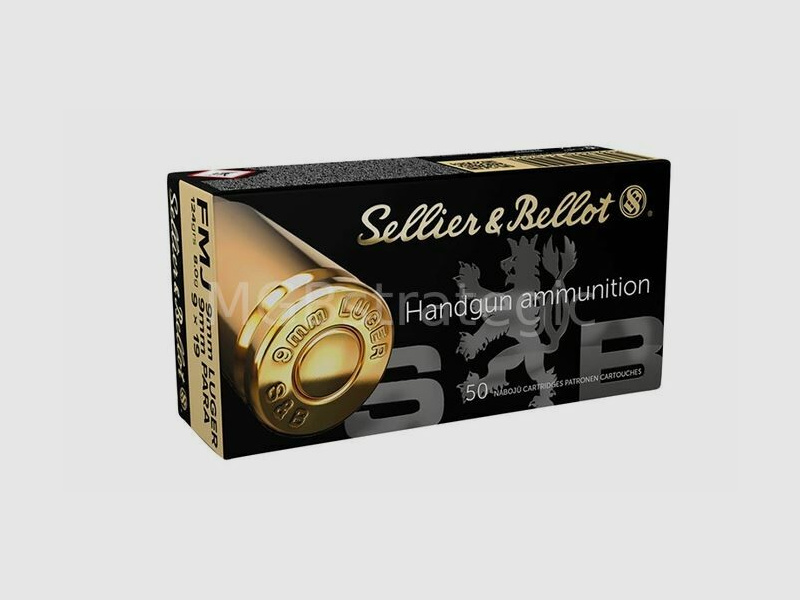 Sellier & Bellot 9 mm Luger Palla Intera 8,0g/124grs. 20x 50 pz - nessuna spedizione, solo ritiro!