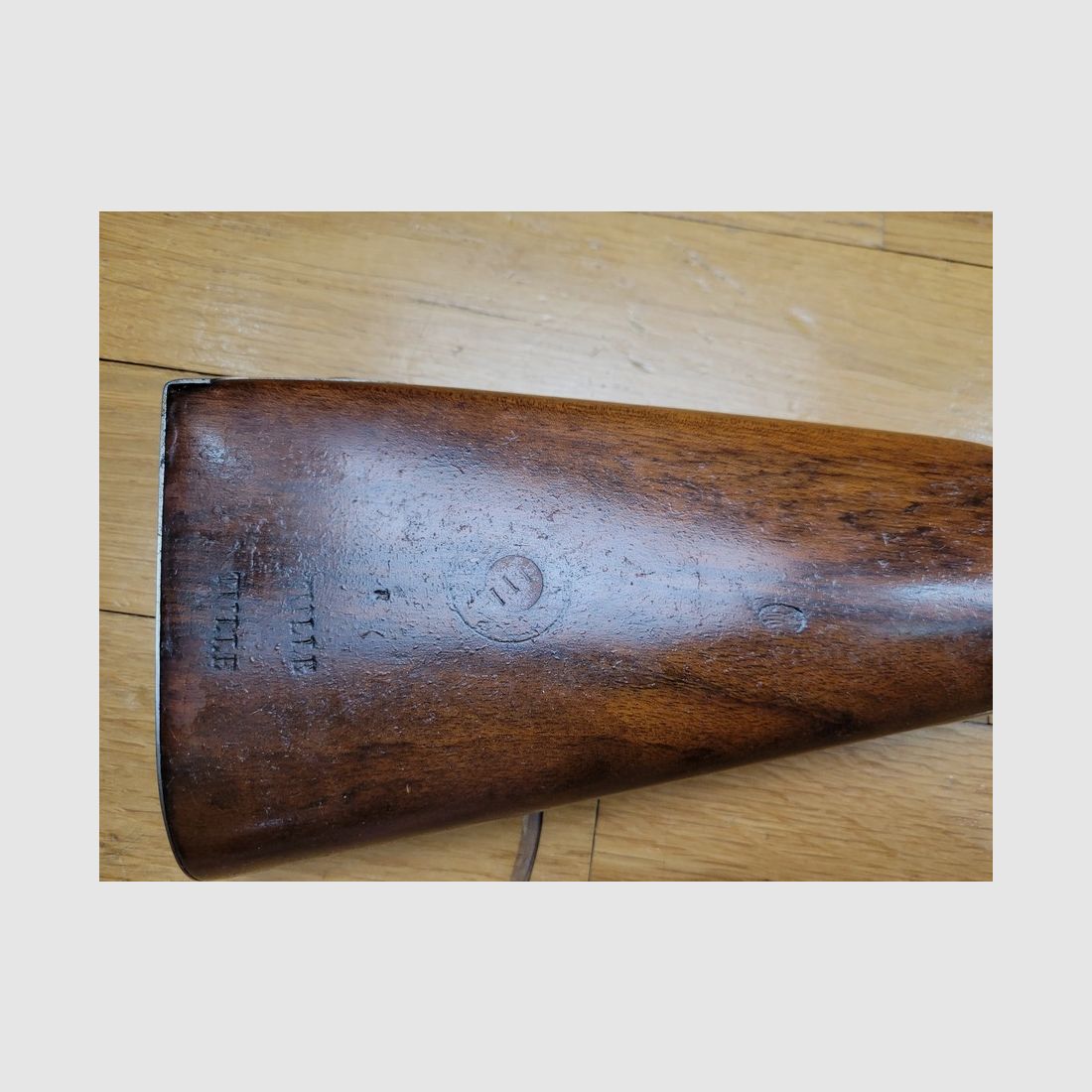Schöner Voltigeur-Gewehr 1822 Tbis – Königliche Manufaktur Saint-Etienne 1830 – Umgebaut T in Tulle dann Bis in Tulle ebenfalls – Perfekt homogen – Bajonett – Hervorragender Zustand!, Bild 3 von 32