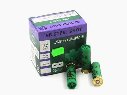 S + B, 16/67.5 plomb acier n° 4, plomb 3,05 mm, 26 g, 25 pièces