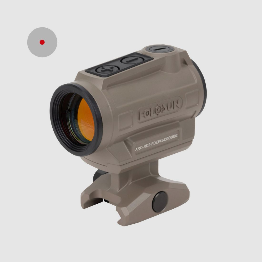 Holosun ARO-CORE-RD2 Microdot viseur point rouge avec réticule point 2MOA