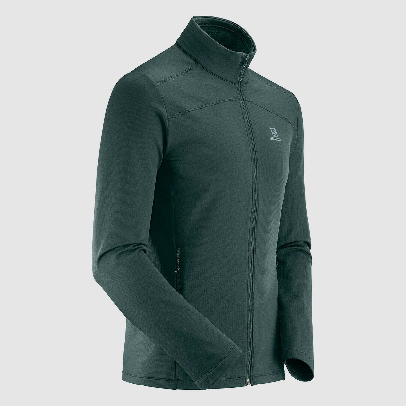 VESTE/POLAIRE – SALOMON – HOMME – DISCOVERY LT FZ M Green Gables MIDLAYER JACKET, image 2 sur 5